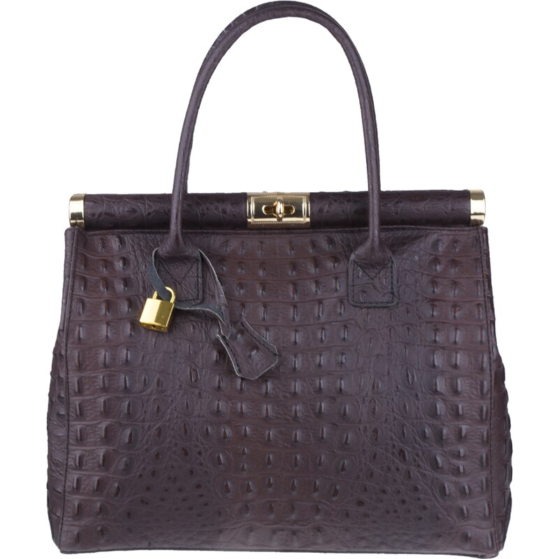 Cafe kožená talianska kabelka Laureta Cafe Cocco NovaKabelka.sk 21822056