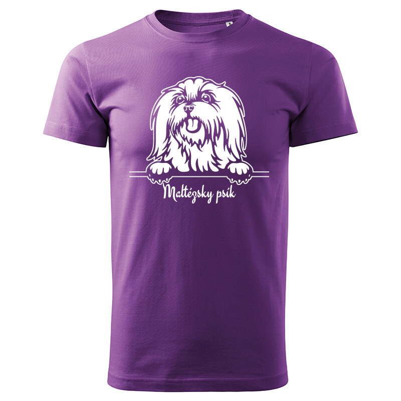 T-ričko Maltézský psík, pánske tričko s vlastným textom 21858671