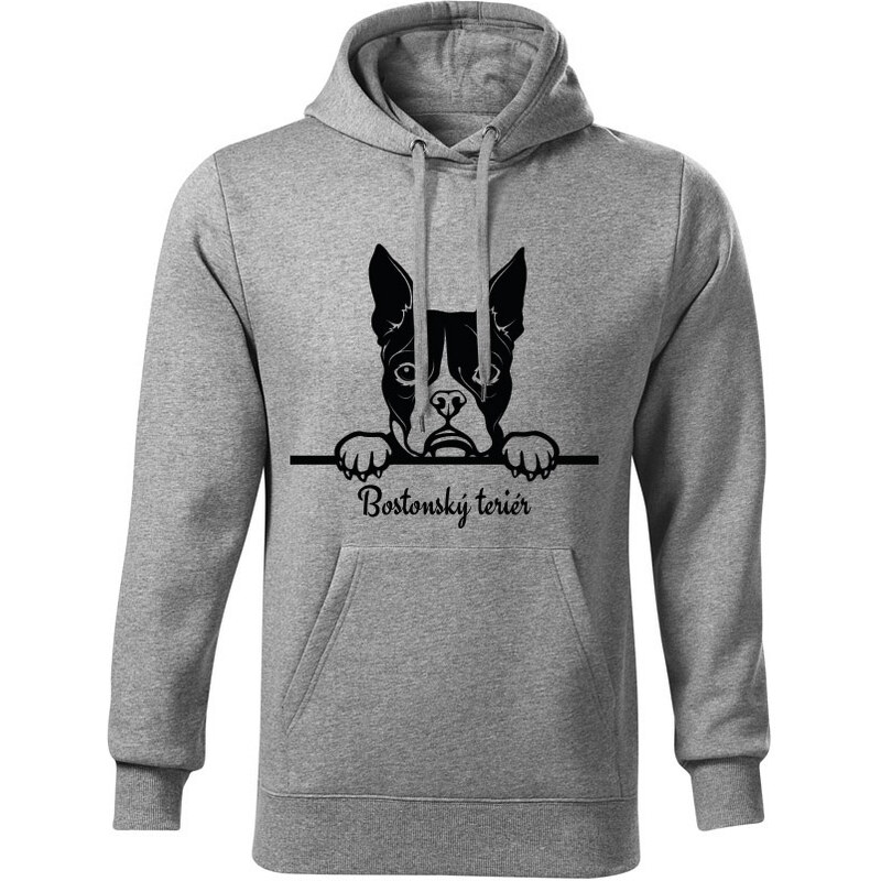 T-ričko Bostonský teriér, pánska mikina s vlastným textom 21866623