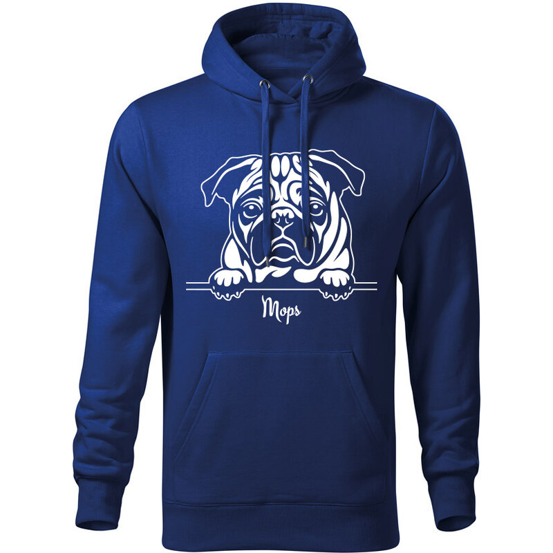 T-ričko Mops, pánska mikina s vlastným textom 21866642