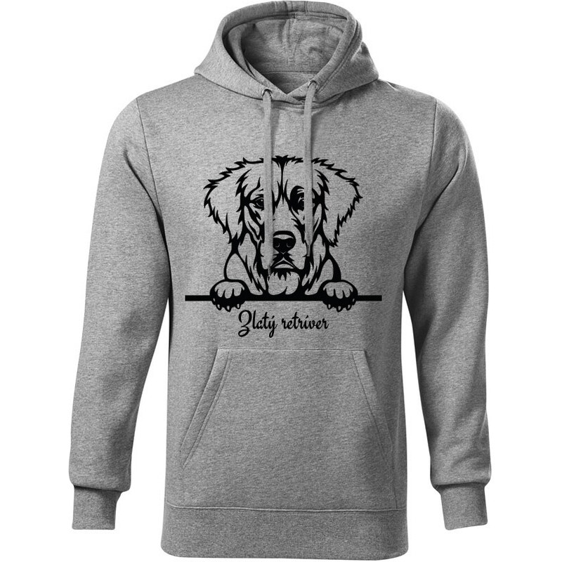 T-ričko Zlatý retríver, pánska mikina s vlastným textom 21866658