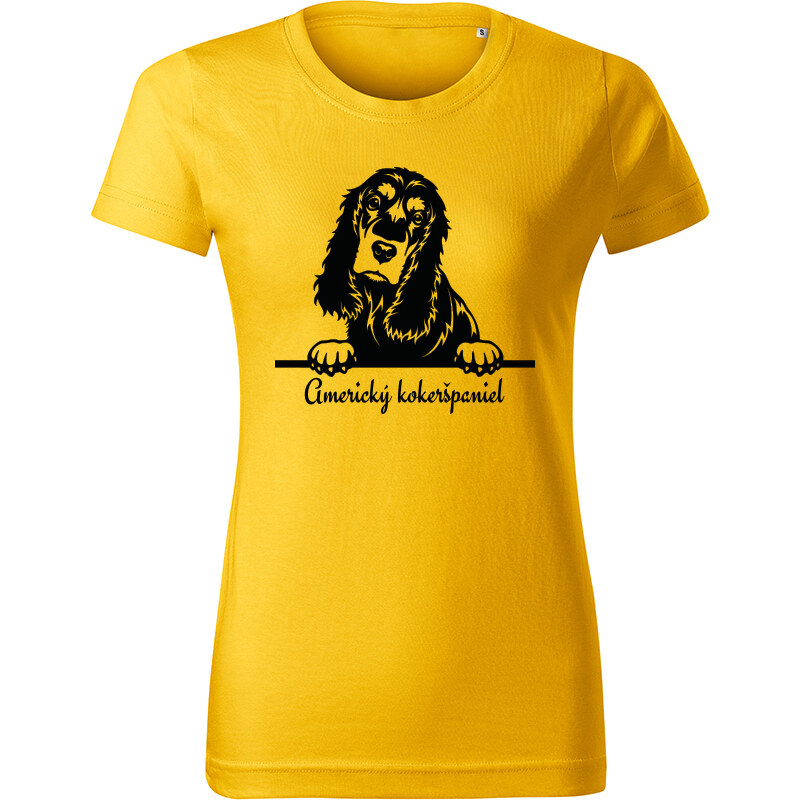 T-ričko Americký kokeršpaniel, dámske tričko s vlastným textom 21879479