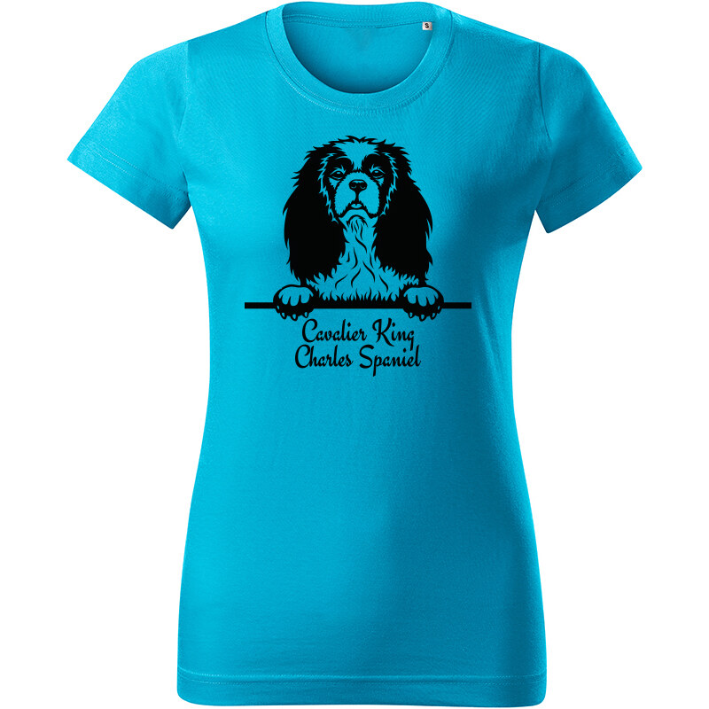 T-ričko Cavalier King Charles Spaniel, dámske tričko s vlastným textom 21881084