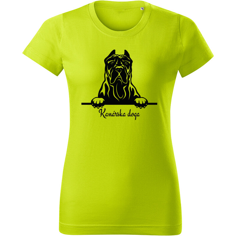 T-ričko Kanárska doga, dámske tričko s vlastným textom 21881091