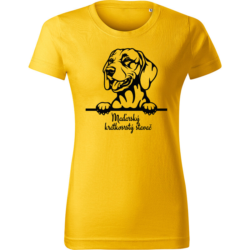 T-ričko Maďarský krátkosrstý stavač, dámske tričko s vlastným textom 21881094