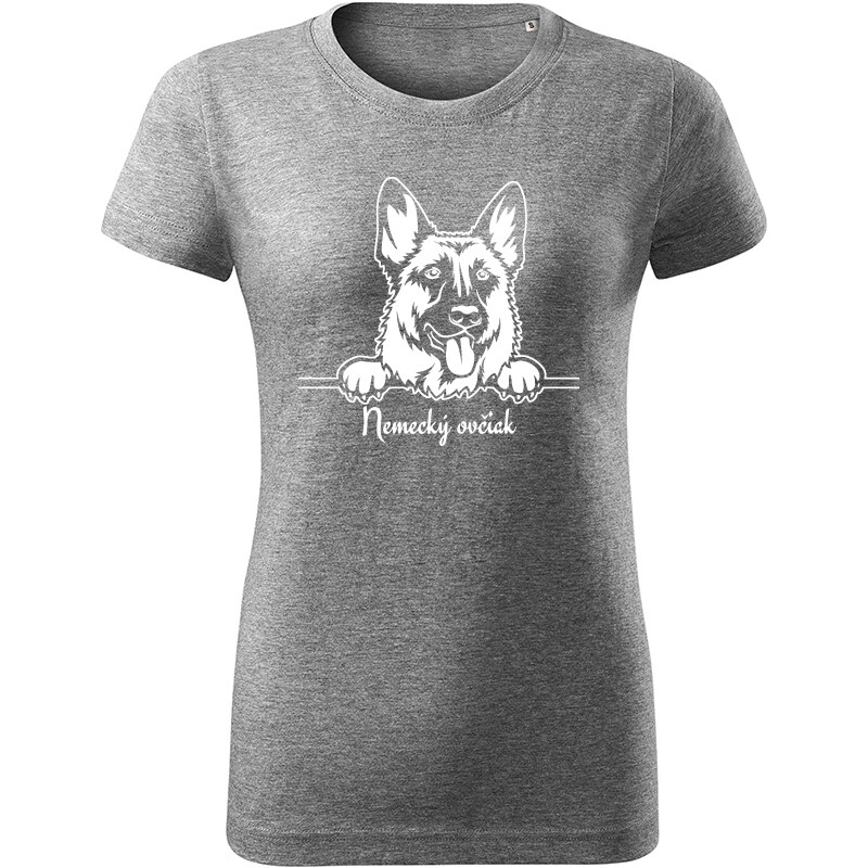 T-ričko Nemecký ovčiak, dámske tričko s vlastným textom 21881100