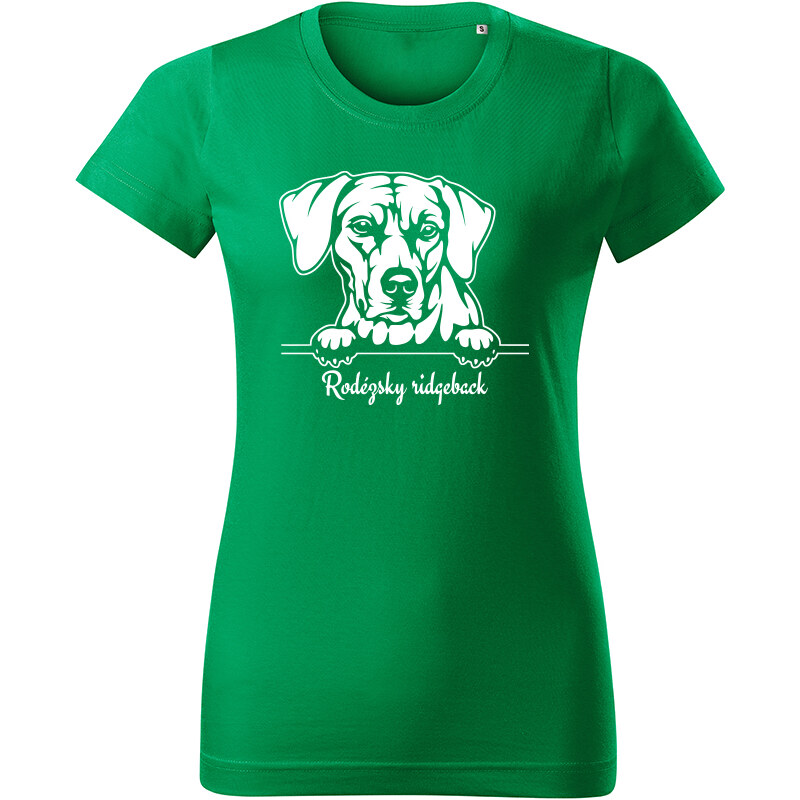 T-ričko Rodézsky ridgeback, dámske tričko s vlastným textom 21881104