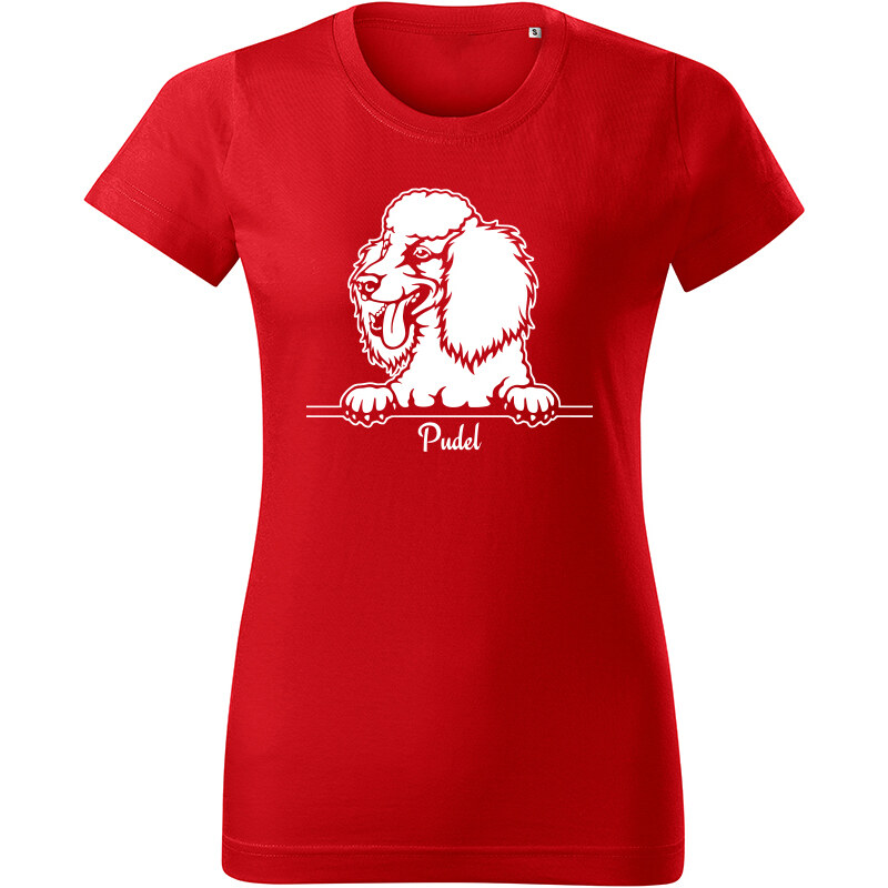 T-ričko Pudel, dámske tričko s vlastným textom 21881103