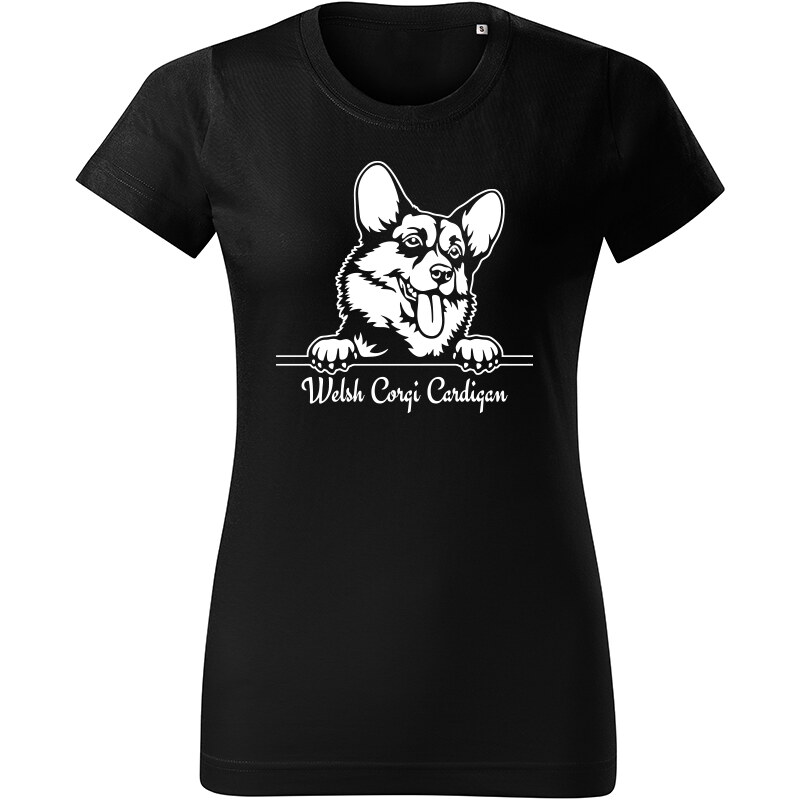 T-ričko Welsh Corgi Cardigan, dámske tričko s vlastným textom 21881111