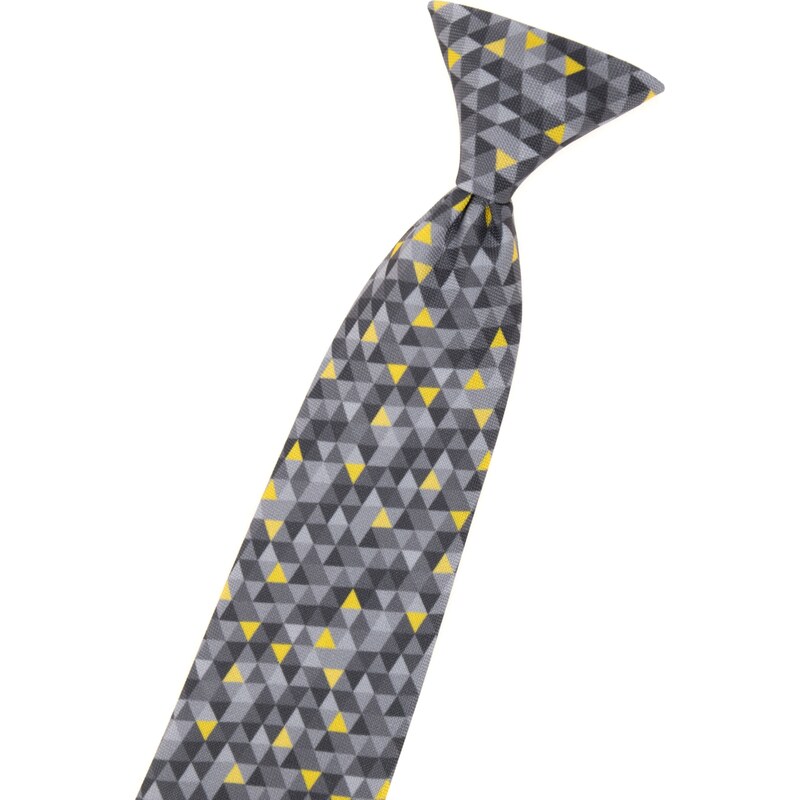 Chlapčenská kravata s šedým vzorom 31 cm Avantgard 558-2021