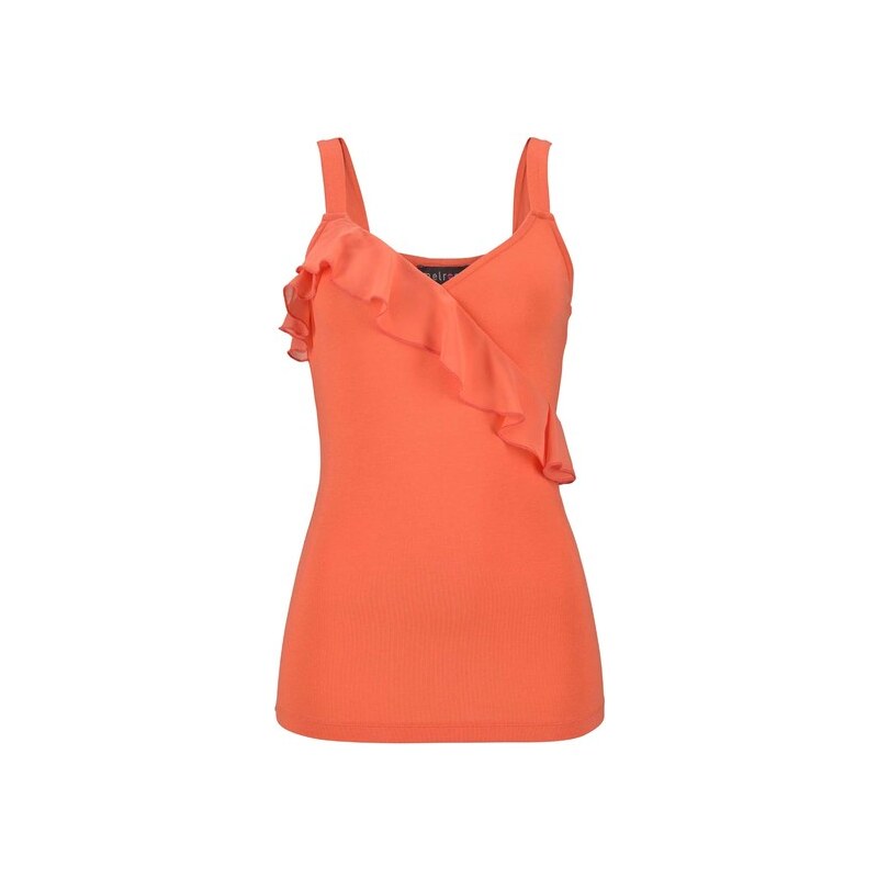 E-shop Melrose top s volánom, oranžová