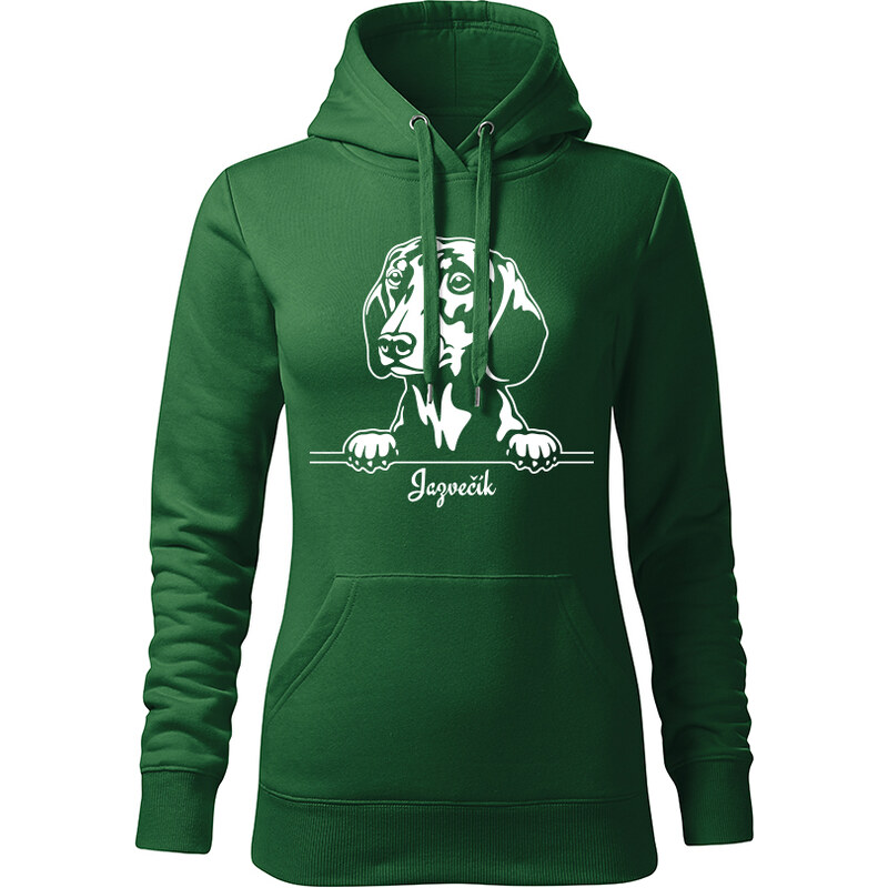 T-ričko Jazvečík, dámska mikina s vlastným textom 21917396