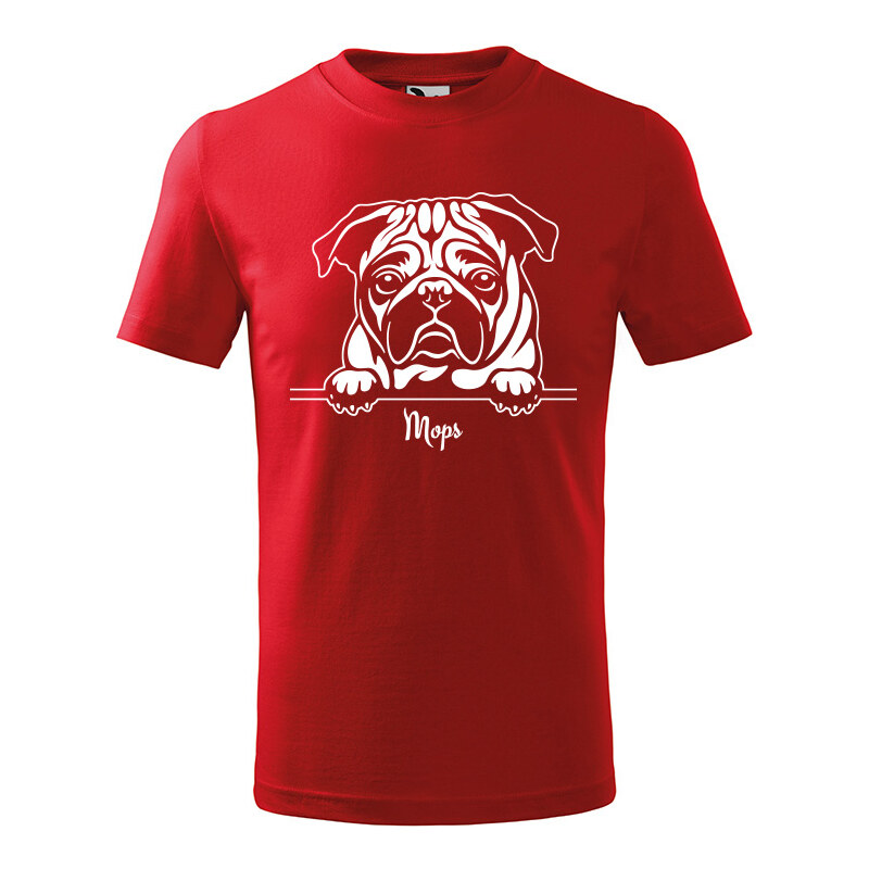 T-ričko Mops, detské tričko s vlastným textom 21918255