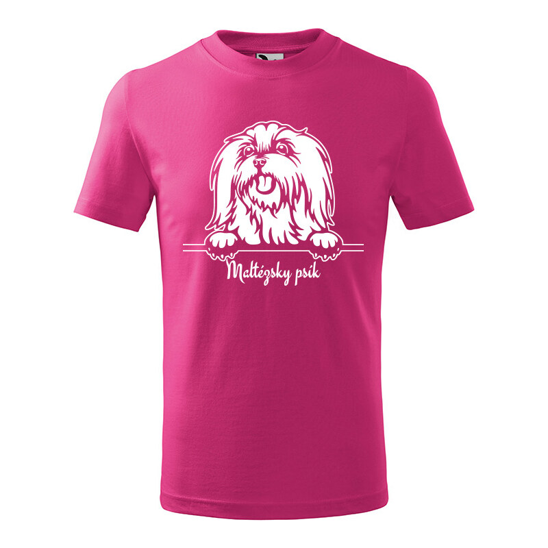 T-ričko Maltézský psík, detské tričko s vlastným textom 21918254