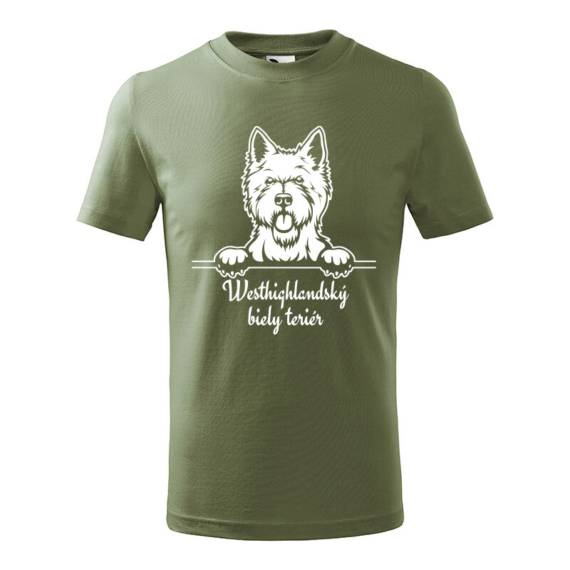 T-ričko Westhighlandský biely teriér, detské tričko s vlastným textom 21921524