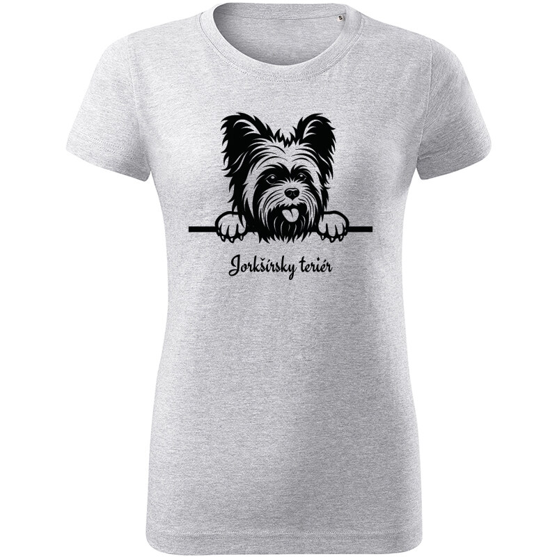 T-ričko Jorkšírsky teriér, dámske tričko s vlastným textom 21921527