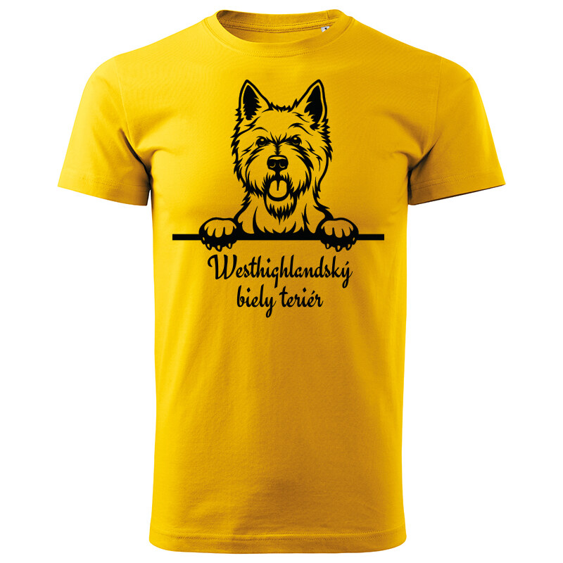 T-ričko Westhighlandský biely teriér, pánske tričko s vlastným textom 21921540