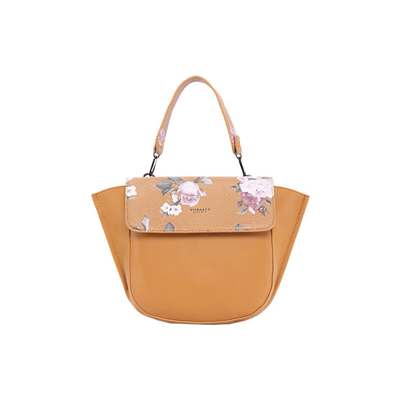 DIANA & CO Kvetinová dámska taška s chlopňou horčicovo žltá 21949695