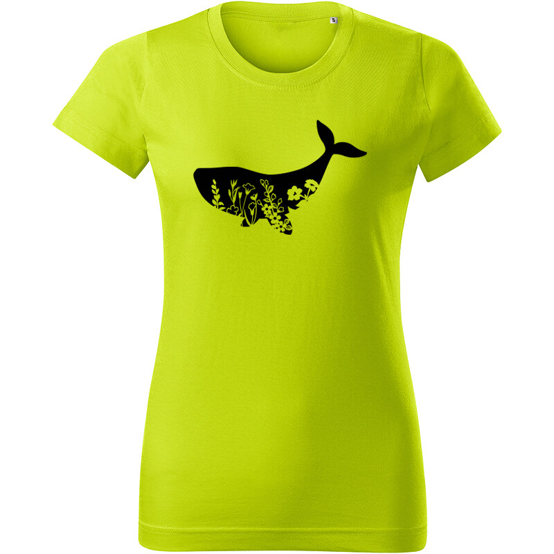 T-ričko Veľryba flor, dámske tričko 21956443