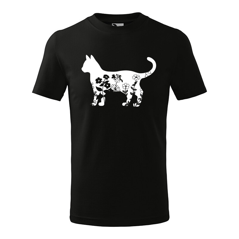 T-ričko Mačka flor detské tričko 21963602