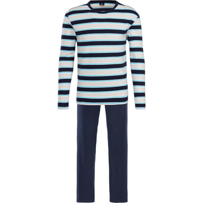 H.I.S Dlhé pyžamo modrá / sivá 57989492