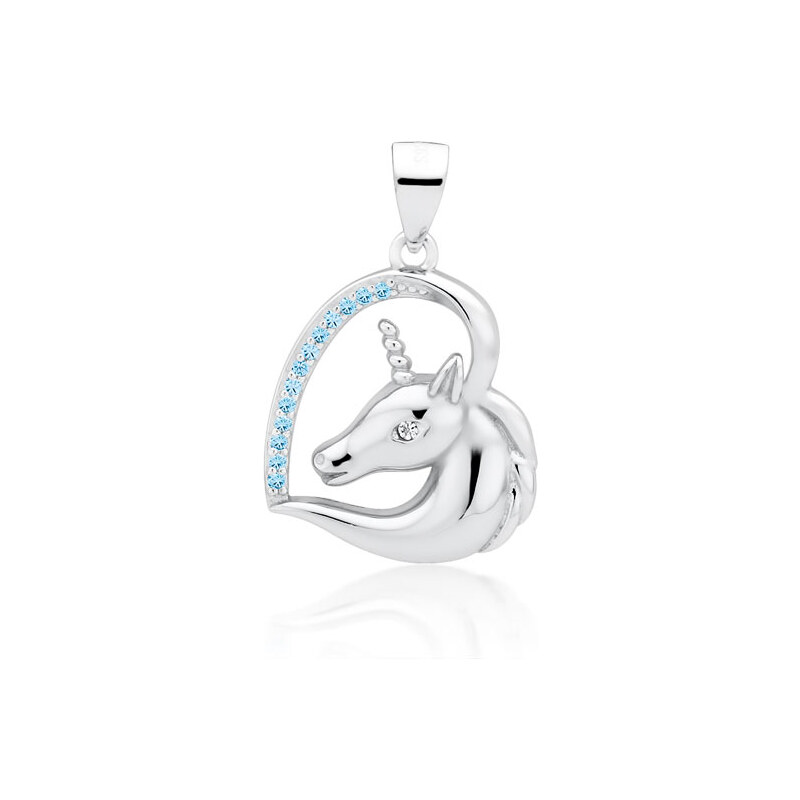 Olivie Strieborný prívesok JEDNOROŽEC V SRDCI 3764 16785474