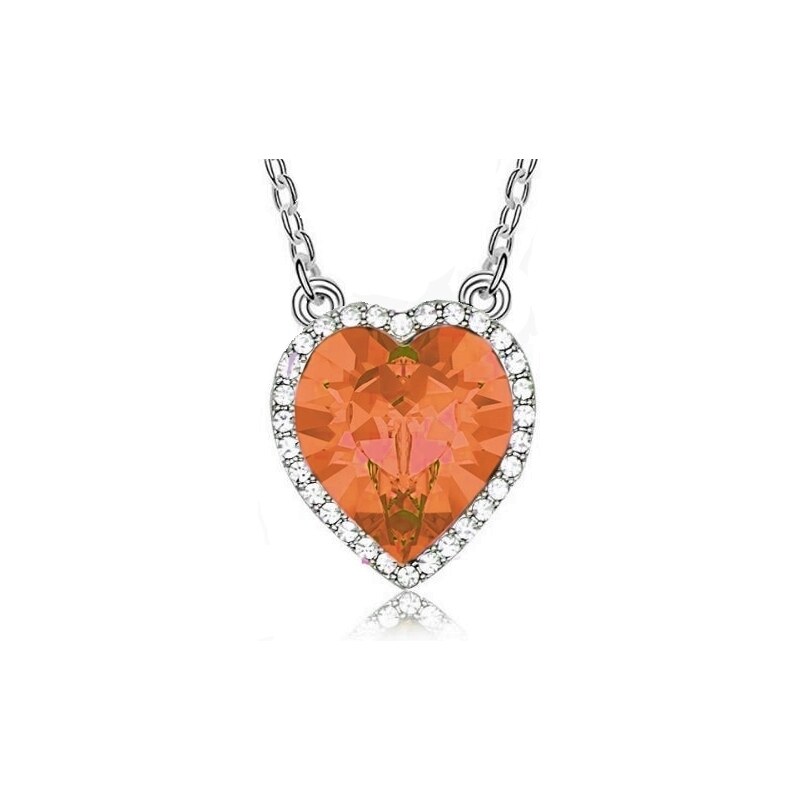 SWAROVSKI Elements Swarovski e. náhrdelník Shining Heart, medené srdce 15606244