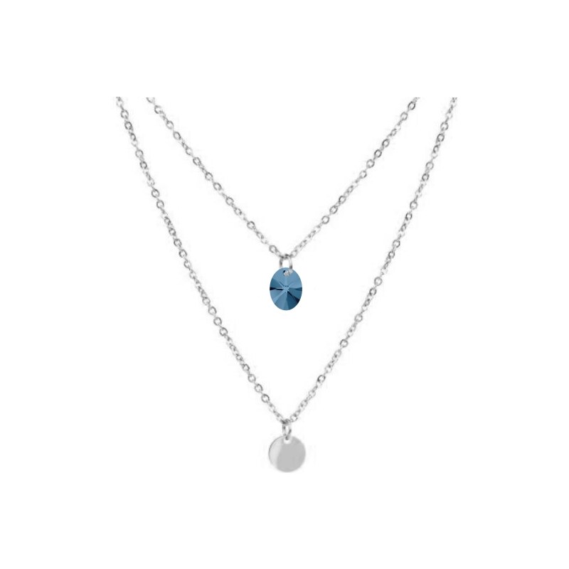 SWAROVSKI Elements Swarovski e. dvojitý náhrdelník Deep Blue Treasure, 16713157