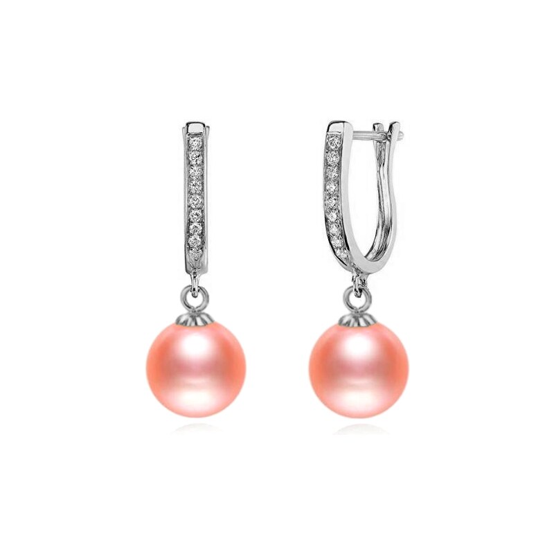 SWAROVSKI Elements Swarovski e. perlové náušnice Coco Peach broskyňové 17061778