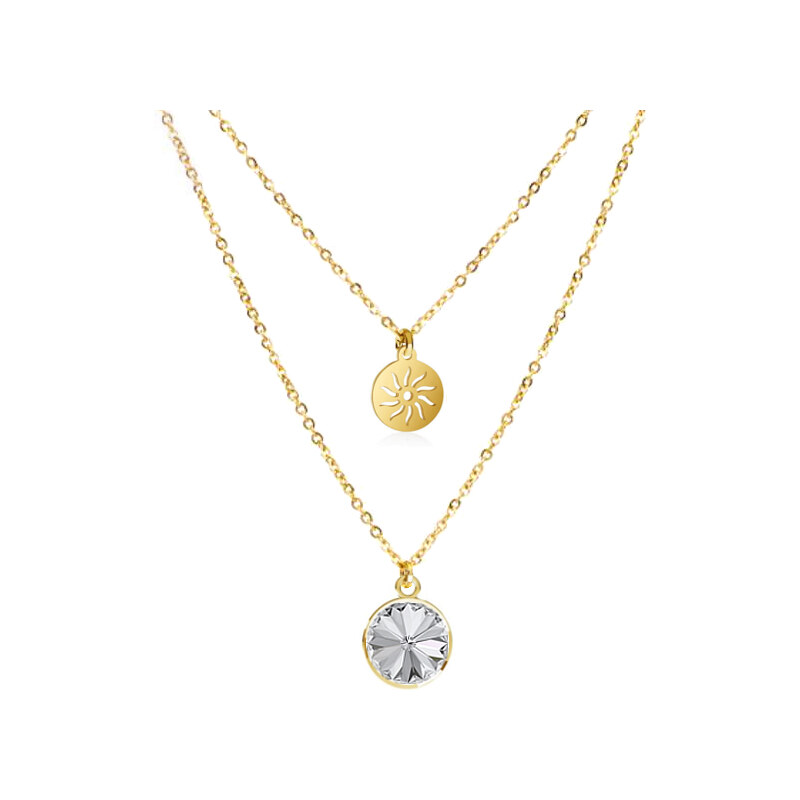 SWAROVSKI Elements Swarovski e. dvojradový náhrdelník Sunshine sen5784 61740820