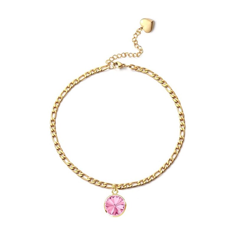 SWAROVSKI Elements Swarovski e. ocelová retiazka na nohu Rivoli M 18253726