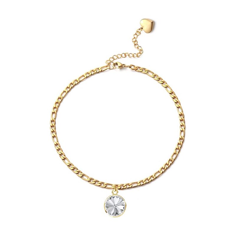 SWAROVSKI Elements Swarovski e. zlatá retiazka na nohu Rivoli M 18253727