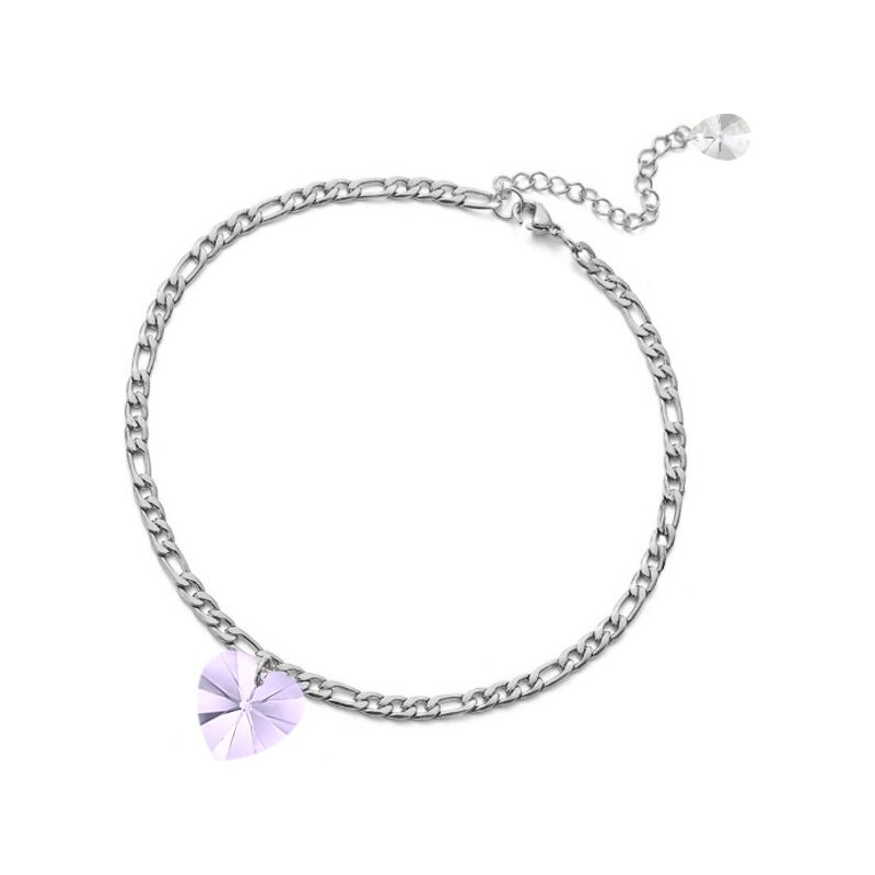 SWAROVSKI Elements Swarovski e. retiazka na nohu Figaro, srdce sel1023 18258249