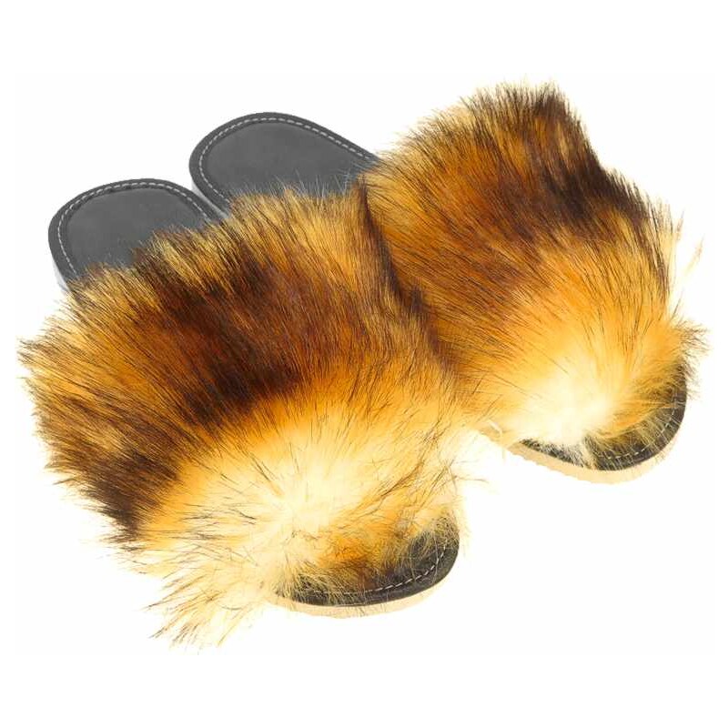 Dámske šľapky s kožušinou 22000081