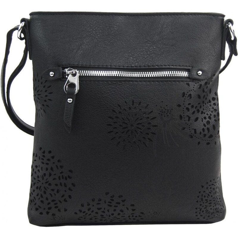 BELLA BELLY Crossbody dámska kabelka v kvetovanom dizajne čierna 5432 43587582