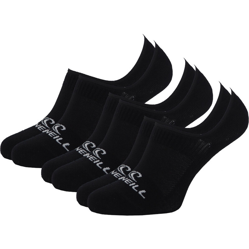 ONEILL - 3PACK neviditeľné čierne ponožky 17061681