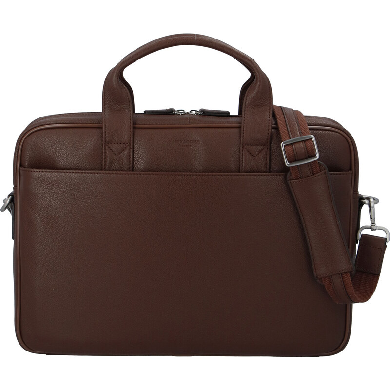 Hexagona Čokoládovo hnedá kožená taška Hexagon 62544 na notebook hnedá 56863943