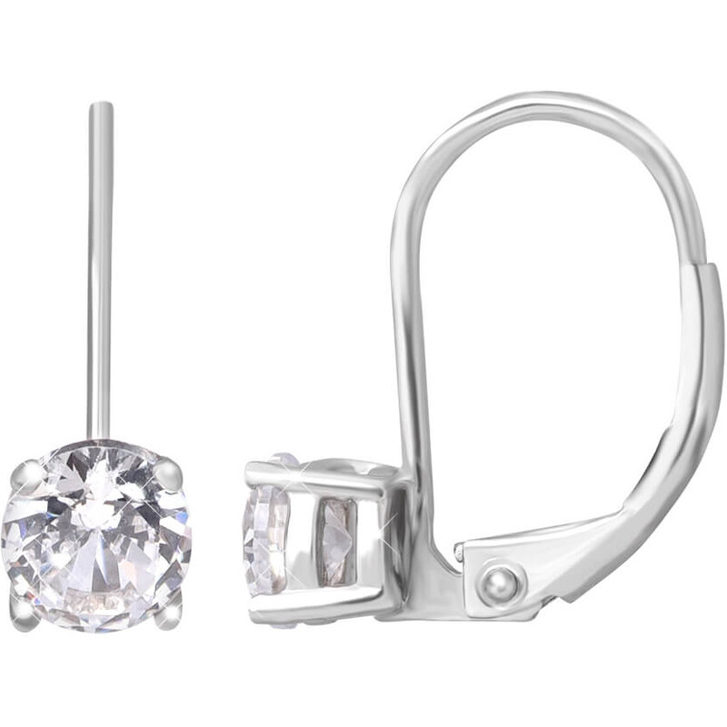 Beneto Strieborné náušnice s čírymi kryštálmi AGUC196/5 66591581