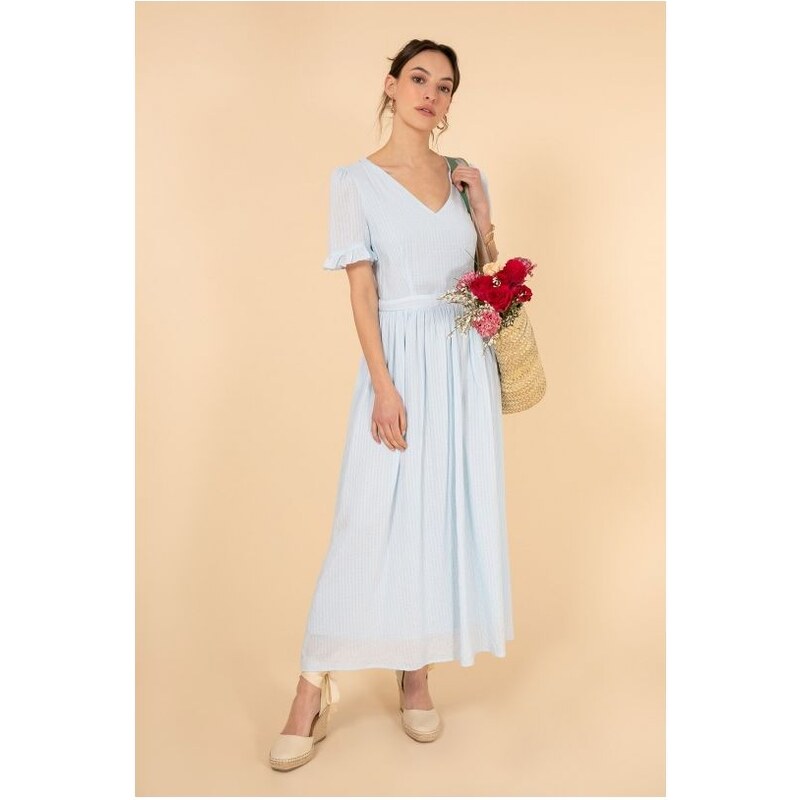 LOVIE & Co Modre Maxi Šaty 22038765