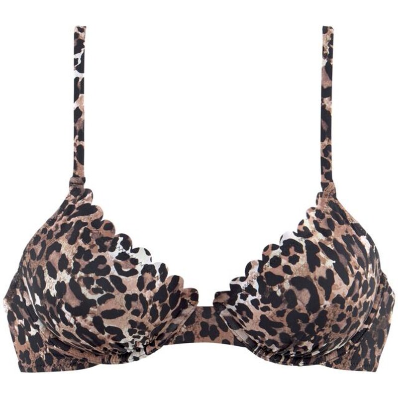 LASCANA Bikinový top Lexa hnedá / čierna 25315825