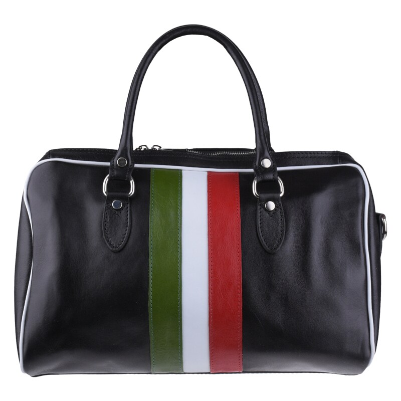 Kožená cestovná taška Augustus Nera Tricolore čierna NovaKabelka.sk 22085782