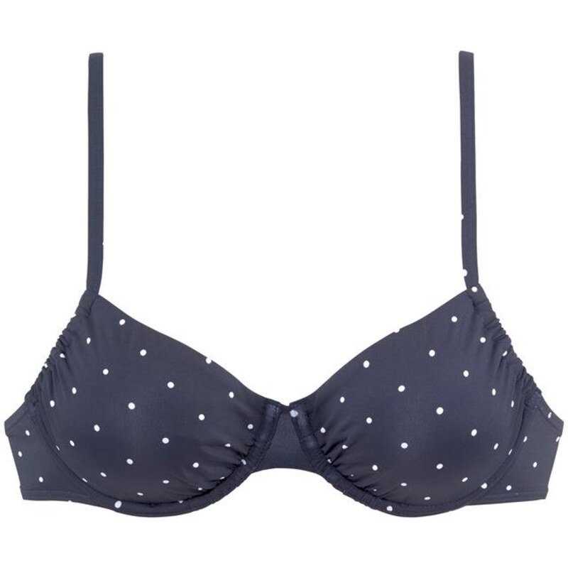 LASCANA Bikinový top Sparkel námornícka modrá / biela 54223003