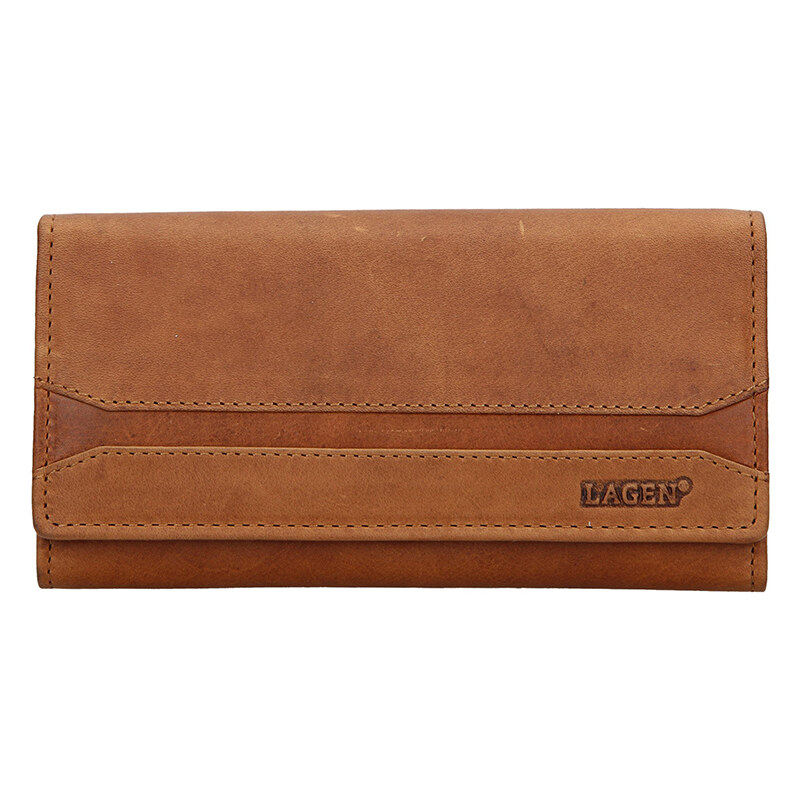 Dámska kožená peňaženka Lagen W-2025/V Brown 19725276
