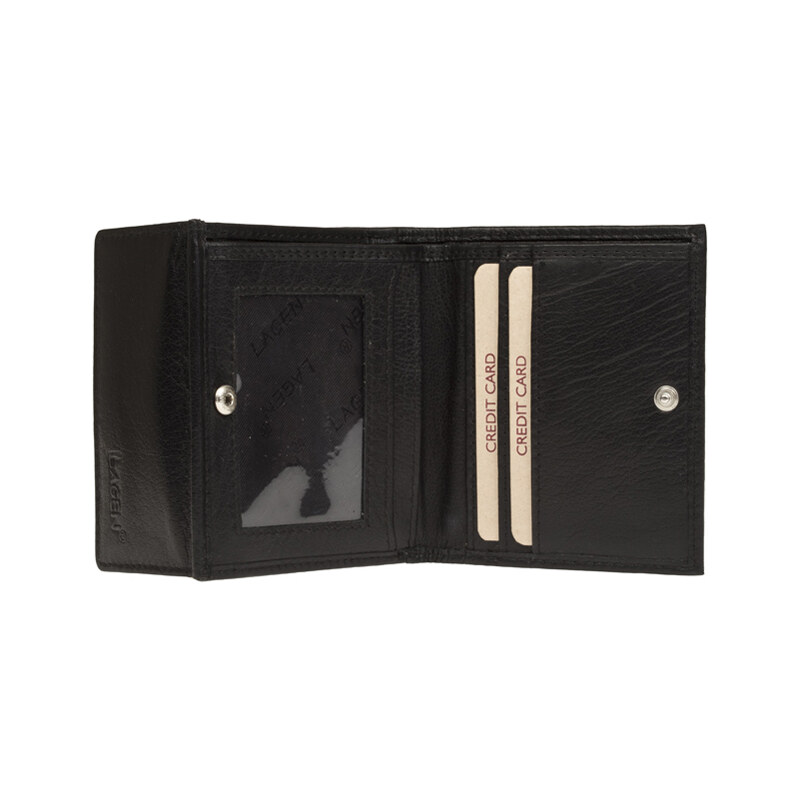 Lagen Kožená peňaženka E-21055 (malá peňaženka) čierna 65897243