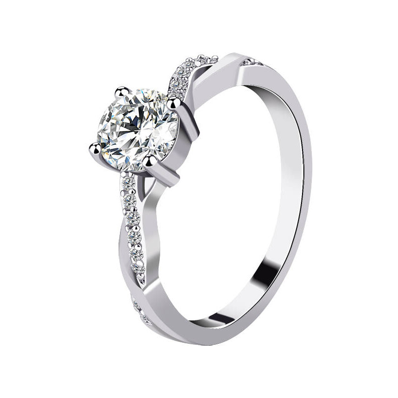 Emporial luxusný strieborný prsteň Prepletený 31885012