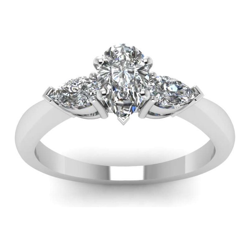 Emporial strieborný prsteň Krištáľové kvapky 41530016