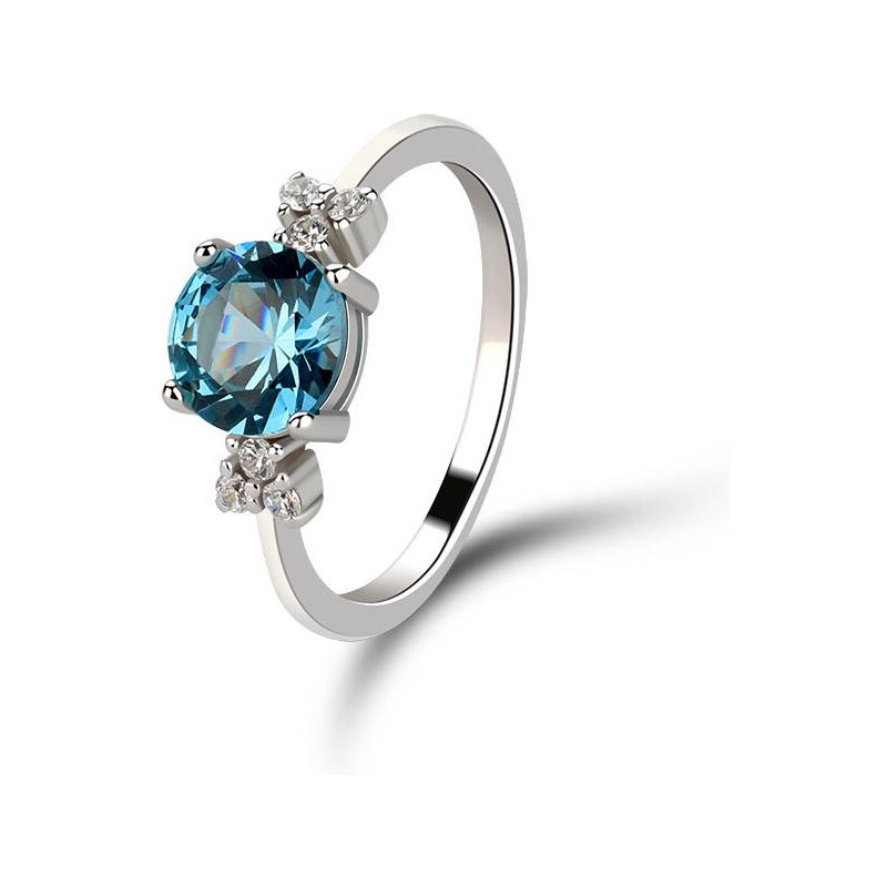 Emporial luxusný strieborný prsteň s drahokamom Zafírové modré kúzlo 41532450