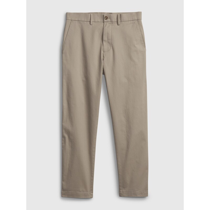Nohavice modern slim cropped khakis in GapFlex Béžová 66255843