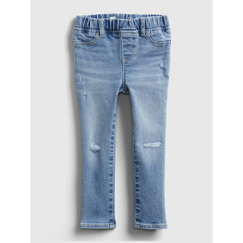 GAP Detské džínsy distressed jeggings with stretch Modrá 52657709