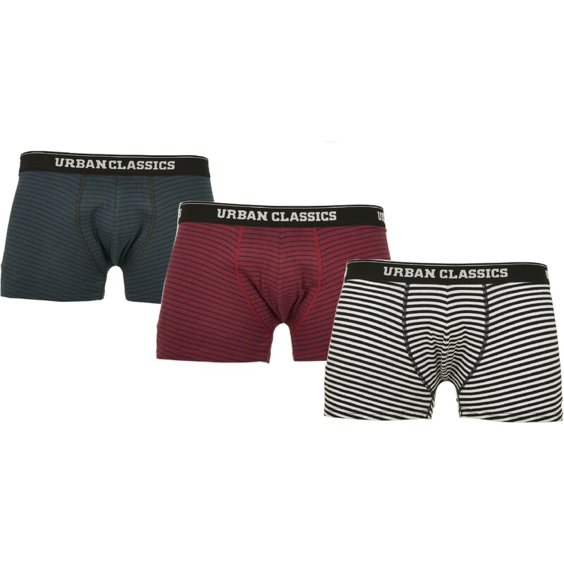Urban Classics Boxerky béžová / tmavozelená / čerešňová / čierna 57692472